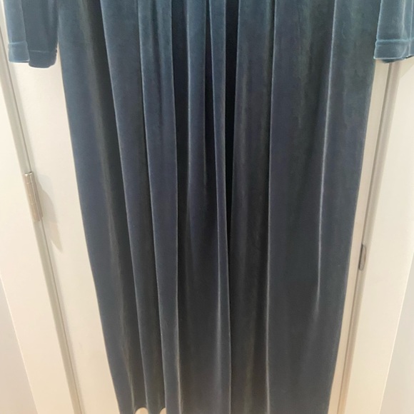Forest green velvet maxi dress coldwater creek women's plus 3x 24-26 EUC - Picture 3 of 9